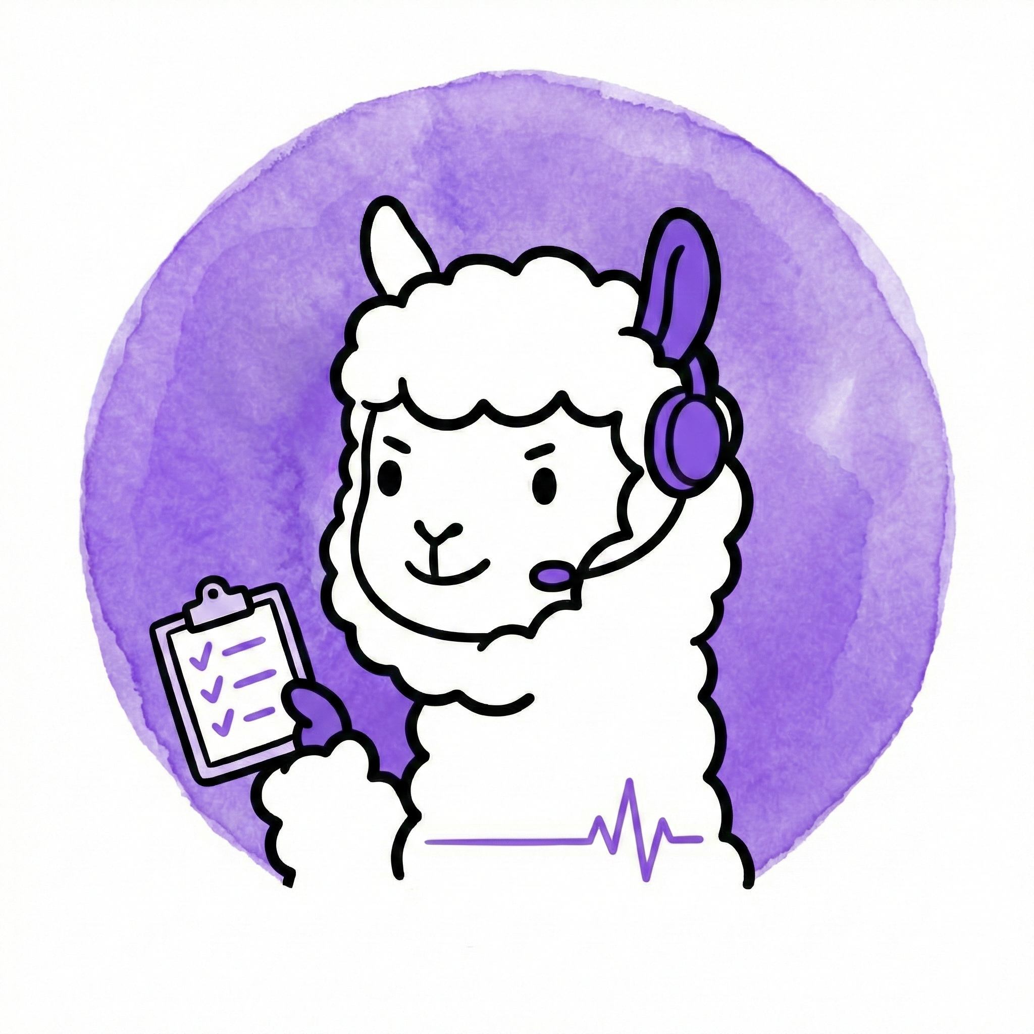 Precision recruitment llama mascot